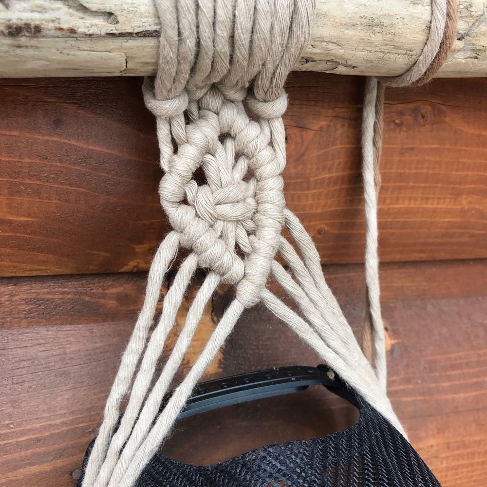 Handmade Macrame Hat hanger - Picture 3 of 7